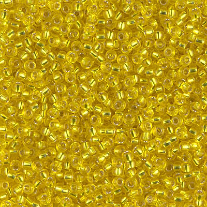 11/0 Miyuki Seed Beads 25g Bag – Silver Lined Yellow - Colour 6