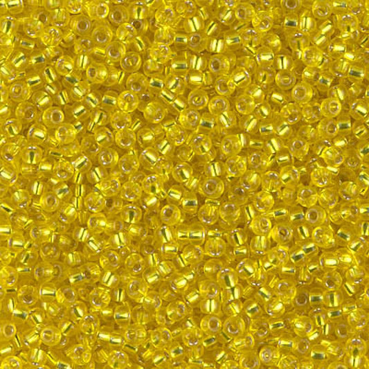 11/0 Miyuki Seed Beads 25g Bag – Silver Lined Yellow - Colour 6