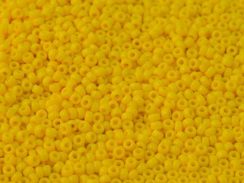 11/0 Miyuki Seed Beads - 25g Bag – Opaque Dark Yellow - Colour 404D