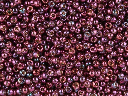 11/0 Toho Seed Beads - 10g Bag – Gold Lustered Marionberry