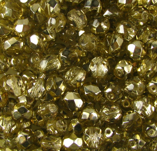 4mm Czech Fire Polish - 00010/47486 – Apollo Champagne x 100