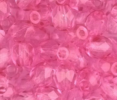 3mm Czech Fire Polish – 00030/01192 – Solgel Pink x 100