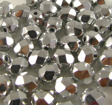 4mm Czech Fire Polish – 00030/27000 – Crystal Full Labrador x 100