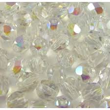 6mm Czech Fire Polish – 00030/28701 – CRYSTAL AB – Wholesale Pack of 1200