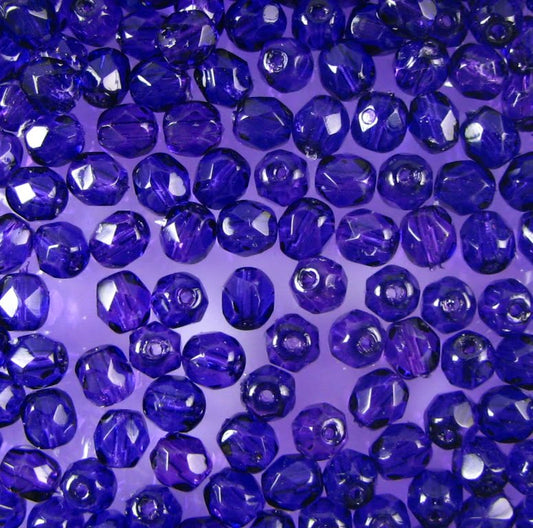 4mm Czech Fire Polish – 00030/45438 Neon Purple x 100