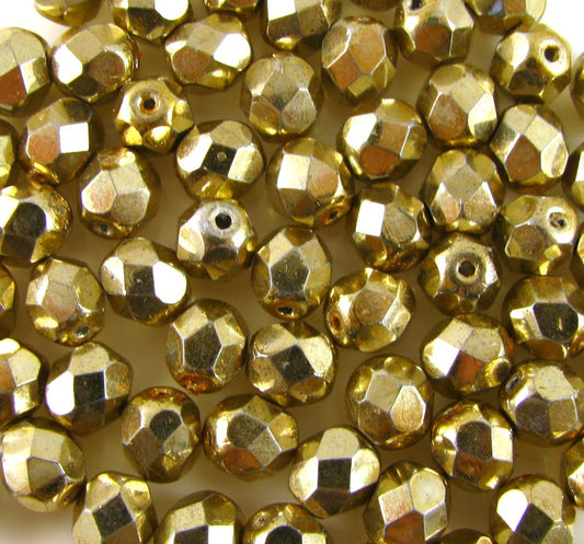 4mm Czech Fire Polish – 00030/97487 – Vintage Champagne x100