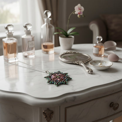 Flora Pendant Pattern by Barbara Lepak - Instant Download or Printed Copy