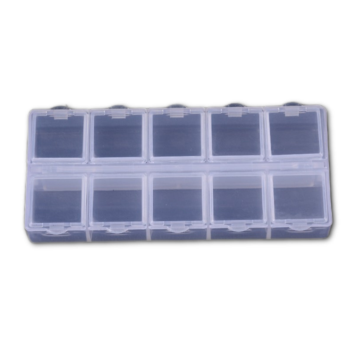 10 Compartment Bead Storage Box – Secure & Organized