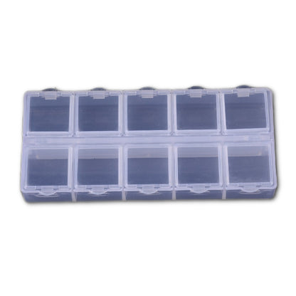 10 Compartment Bead Storage Box – Secure & Organized
