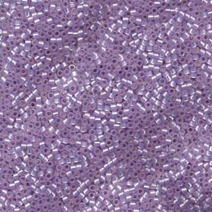 11/0 – Miyuki Delica - 5g Bag – Silver Lined Lavender Alabaster – DB629