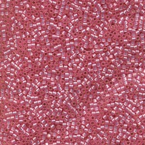 11/0 – Miyuki Delica - 5g Bag – Silver Lined Pink Alabaster – DB625