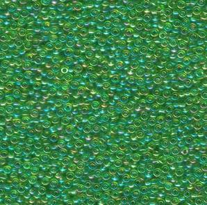 11/0 Miyuki Seed Beads - 25g Bag –Transparent Light Green AB - Colour 259