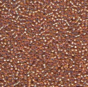 11/0 Miyuki Seed Beads - 25g Bag – Silver Lined Dark Gold AB - Colour 1004