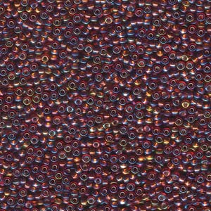 11/0 Miyuki Seed Beads - 25g Bag – Silver Lined Dark Topaz AB - Colour 1005