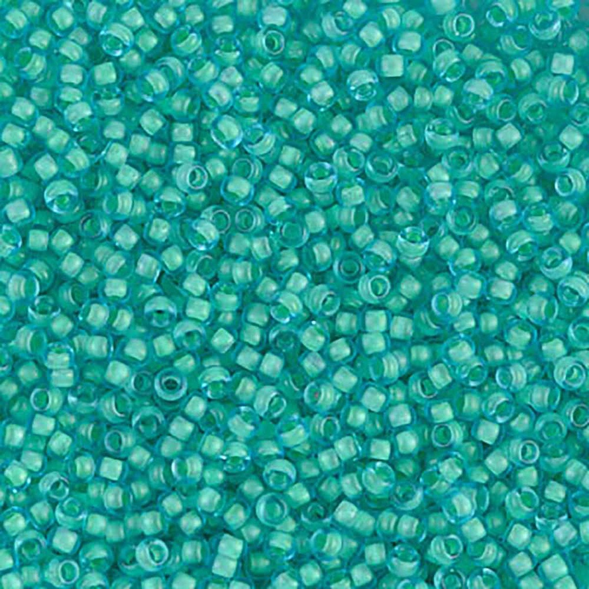 11/0 Miyuki Seed Beads - 25g Bag – Semi Matte Seafoam Lined Aqua - Colour 1927