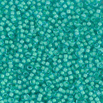 11/0 Miyuki Seed Beads - 25g Bag – Semi Matte Seafoam Lined Aqua - Colour 1927