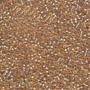 11/0 Miyuki Seed Beads - 25g Bag – Silver Lined Gold AB - Colour 1003