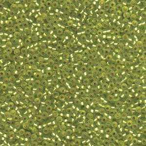 11/0 Miyuki Seed Beads - 25g Bag – Silver Lined Chartreuse - Colour 1014