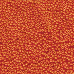 11/0 Miyuki Seed Beads - 25g Bag – Special Dyed Harvest Orange - Colour 2042