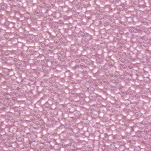 11/0 Miyuki Seed Beads - 25g Bag – Pink Lined Crystal AB - Colour 272