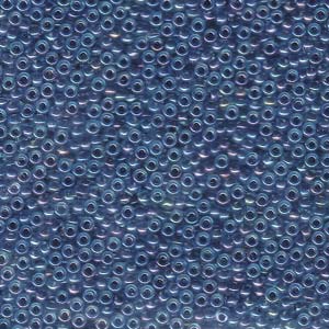 11/0 Miyuki Seed Beads - 25g Bag – Navy Lined Aqua AB - Colour 347