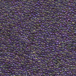 11/0 Miyuki Seed Beads - 25g Bag – Navy Lined Lt Topaz AB - Colour 349