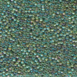 11/0 Miyuki Seed Beads - 25g Bag – Yellow Lined Aqua AB - Colour 361