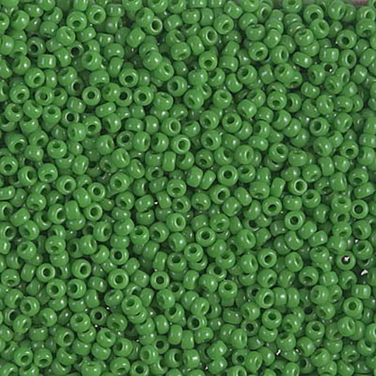 11/0 Miyuki Seed Beads - Opaque Jade Green - Colour 411 - 250g Wholesale Bag