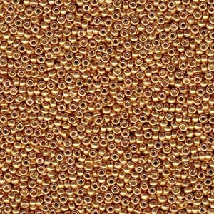 250g Wholesale Pack – 11/0 Miyuki Seed Beads – Duracoat Galvanised Yellow Gold (4203)