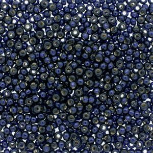 15/0 Miyuki Seed Beads - 5g Bag – Duracoat Silver Lined Dark Navy Blue - Colour 4282
