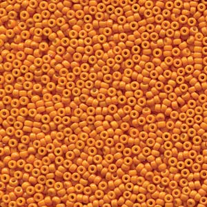 15/0 Miyuki Seed Beads - 5g Bag – Duracoat Opaque Dyed Orange - Colour 4454