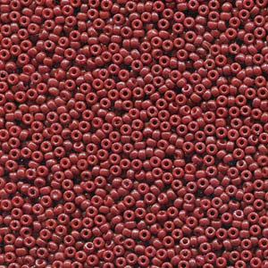 11/0 Miyuki Seed Beads - 25g Bag – Duracoat Opaque Dyed Red - Colour 4469