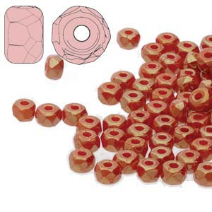 2x3mm Faceted Micro Spacers – Pack of 100 – Terracotta