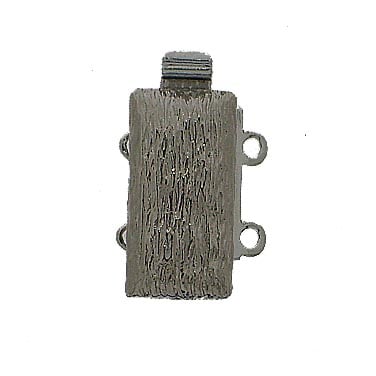 Claspgarten 2 Row Brushed Rhodium Plated Clasp 14832-02-06-00-000