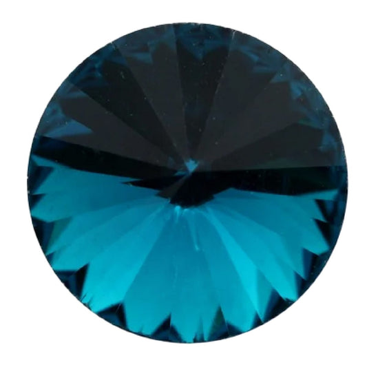 Aurora Rivoli 14mm Chaton - Blue Zircon
