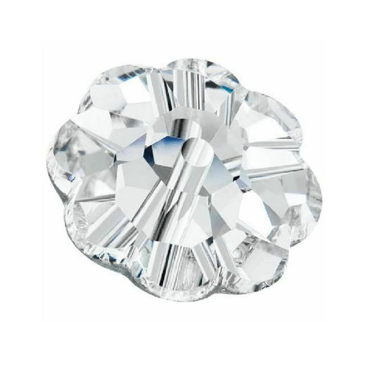14mm Preciosa Flower Spacer – Crystal AB (Foiled)