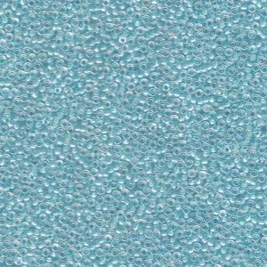 15/0 Miyuki Seed Beads - 5g Bag – Lined Sky Blue AB – Colour 278