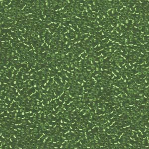 15/0 Miyuki Seed Beads - 5g Bag - Semi Matte S/L Dk Green - Colour 1642