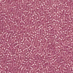 15/0 Miyuki Seed Beads - 5g Bag – Semi Matte S/L Dk Rose - Colour 1627