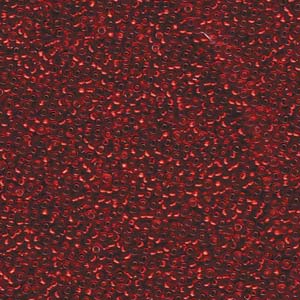 15/0 Miyuki Seed Beads - 5g Bag – Silver Lined Burnt Orange - Colour 1420