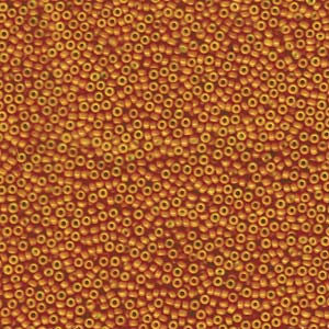 15/0 Miyuki Seed Beads - 5g Bag – Dyed Opaque Pumpkin - Colour 1479