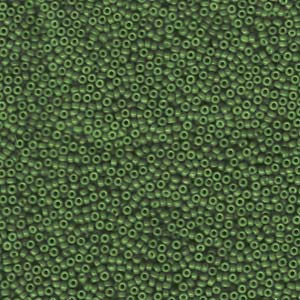 15/0 Miyuki Seed Beads - 5g Bag – Dyed Opaque Forest - Colour 1488