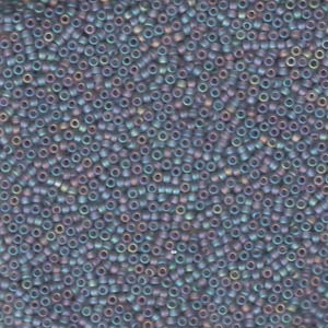15/0 Miyuki Seed Beads - 5g Bag - Matte Grey AB - Colour 152FR