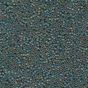 15/0 Miyuki Seed Beads - 5g Bag – Matte Emerald AB - Colour 156FR