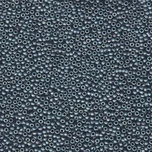 15/0 Miyuki Seed Beads - 5g Bag – Matte Metallic Lt Grey Blue - Colour 2030
