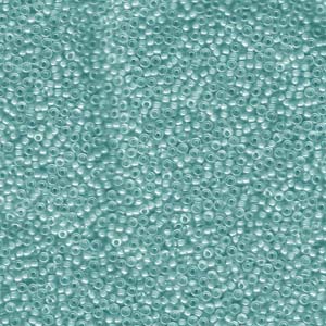 15/0 Miyuki Seed Beads - 5g Bag – Lined Aqua Blue AB - Colour 2208