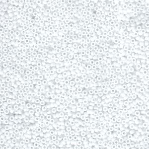 15/0 Miyuki Seed Beads - 5g Bag – Matte White – Colour 402F