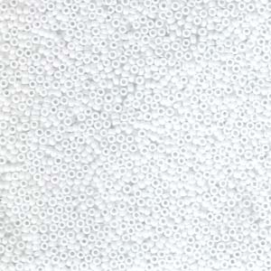 15/0 Miyuki Seed Beads - 5g Bag – Opaque Chalk White - Colour 402