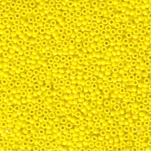 15/0 Miyuki Seed Beads - 5g Bag – Opaque Yellow – Colour 404