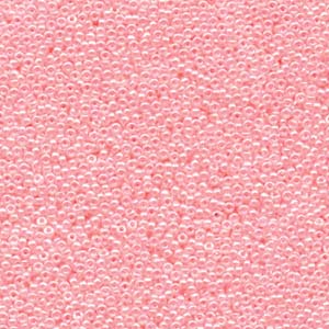 15/0 Miyuki Seed Beads - 5g Bag – Lined Baby Pink Ceylon - Colour 517